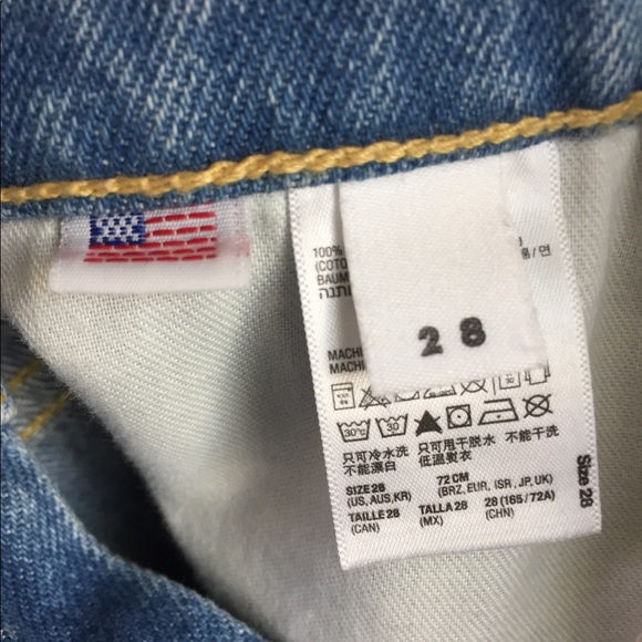 American Apparel High Waisted Denim Shorts - Picture 5 of 8